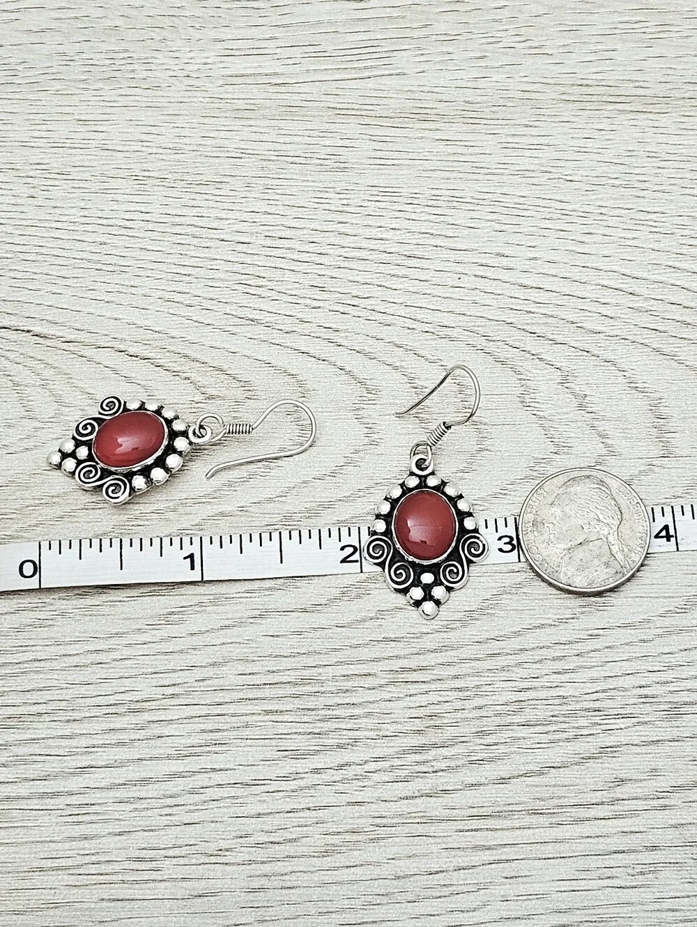 Mark Wasserman Sterling Silver Carnelian Caviar Bead Swirl Vintage Earrings